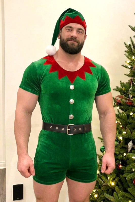 Joy-lgbt Sprite Velvet Elf Romper — Green