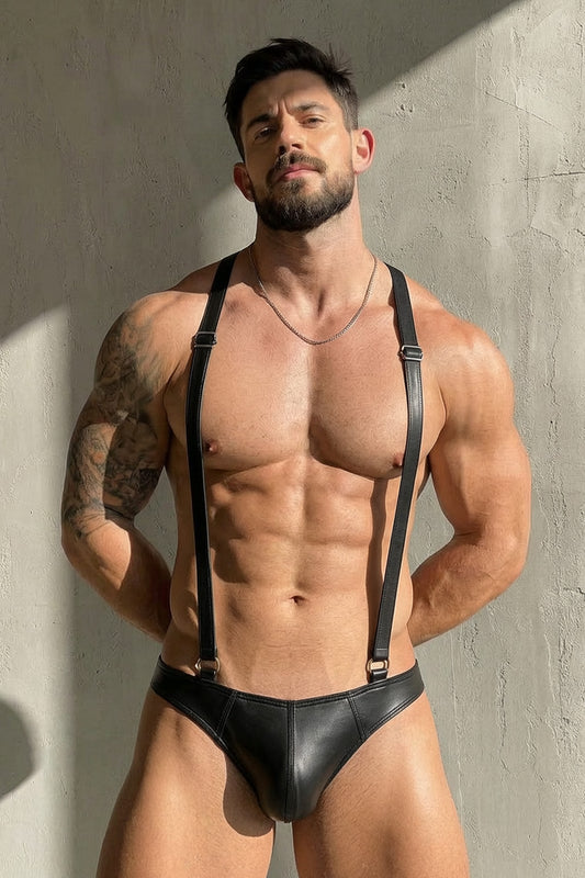 Joy-lgbt Hairline Brace & Brief — All Black