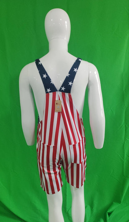 Joy-lgbt Patriotic American Flag Overalls