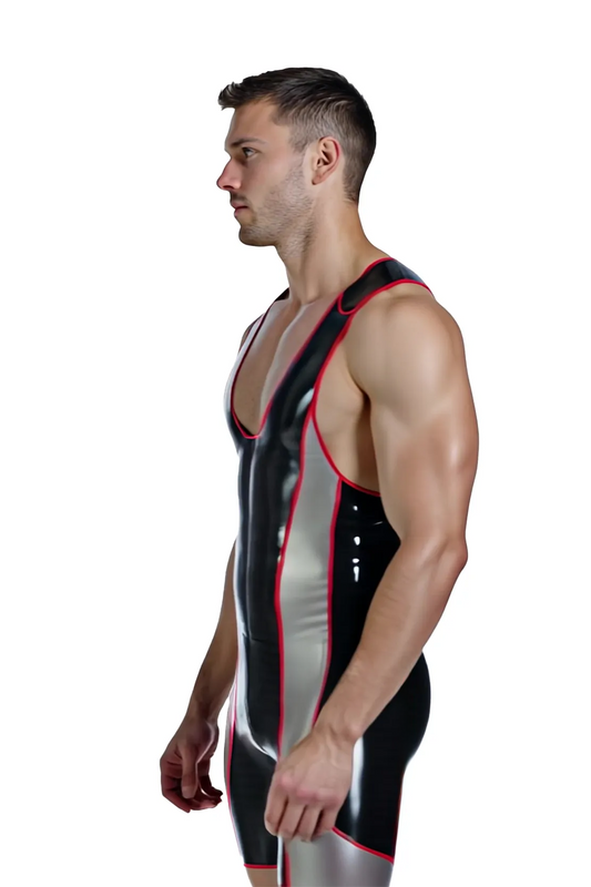 Joylgbt Men's High-Gloss Bodycon Performance & Clubwear Collection | Shiny Jumpsuits, Singlets & Harnesses