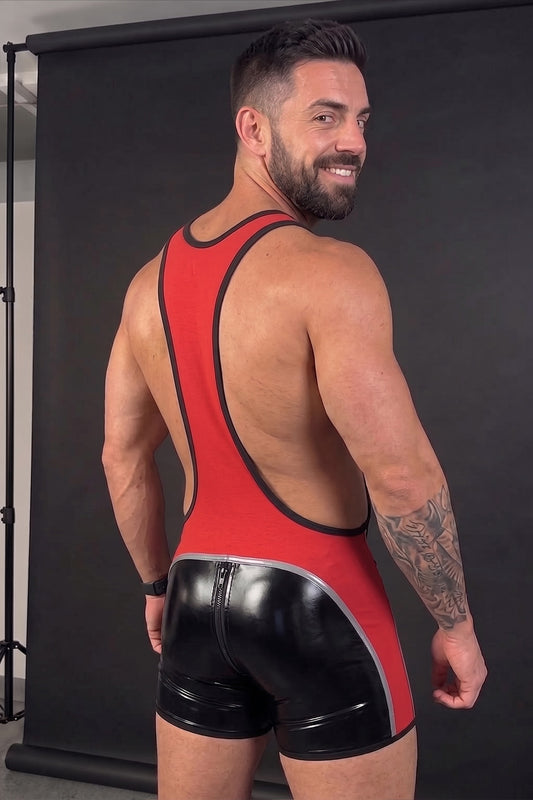 Colorblock Fitted Singlet Romper-Four colors available