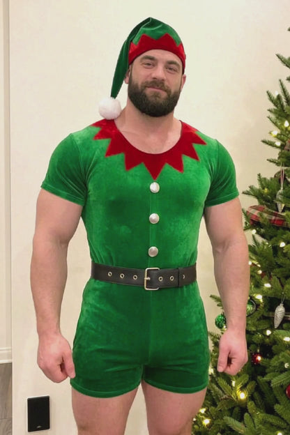 Joy-lgbt Sprite Velvet Elf Romper — Green