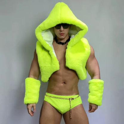 Men's Plush Bikini Carnival Performance Costumes